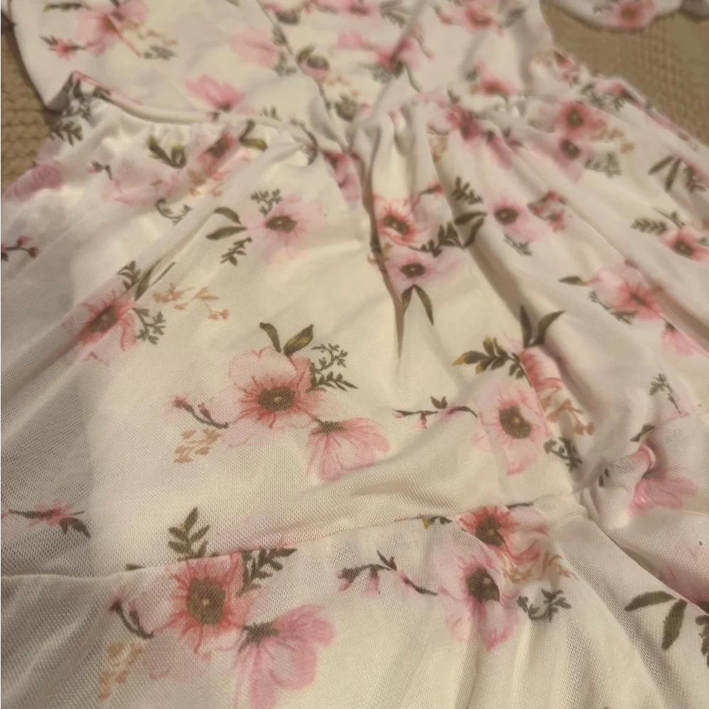 AXIOLOGY Pink and Cream Casual Dress - Picture 3 of 3